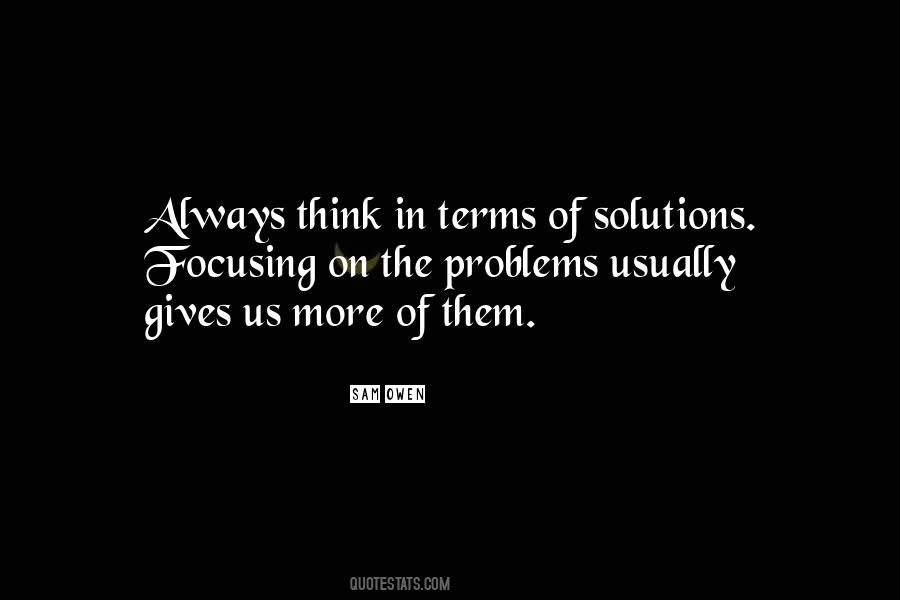 There Is Always A Solution Quotes #475787
