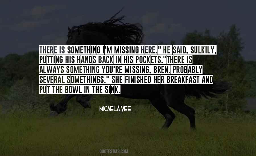 There's Something Missing Quotes #1023945