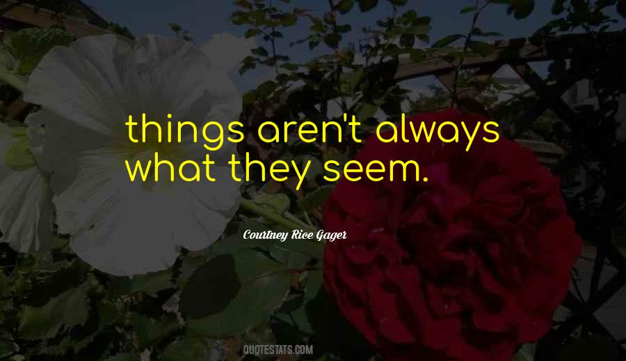 Things Aren't Always What They Seem Quotes #1002154