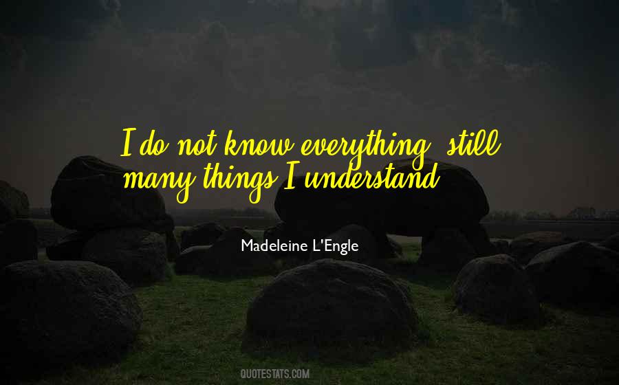 Things I Do Not Understand Quotes #1852342