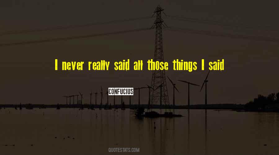 Things I Never Said Quotes #1315365