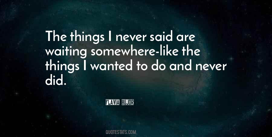 Things I Never Said Quotes #979362