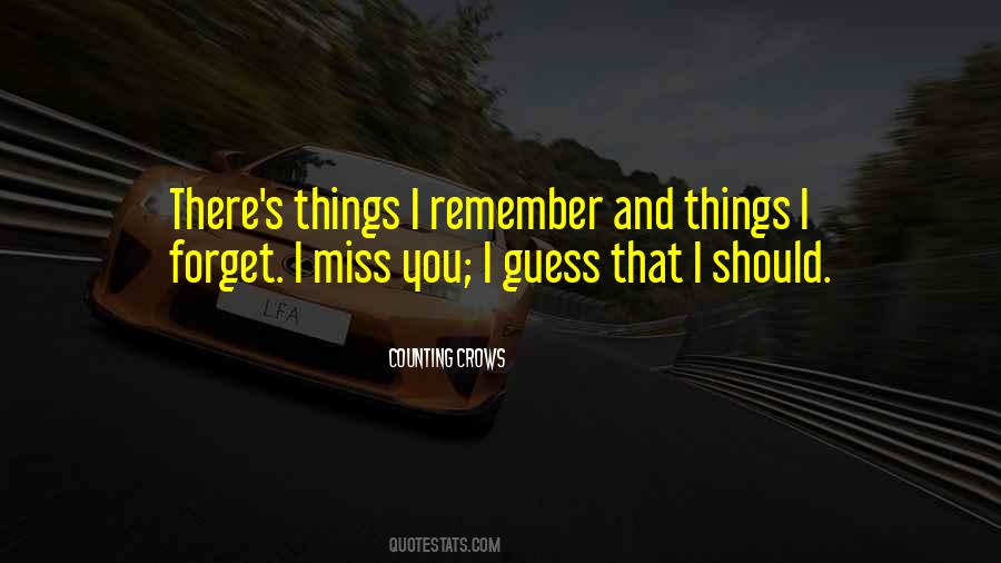 Things You Never Forget Quotes #314119