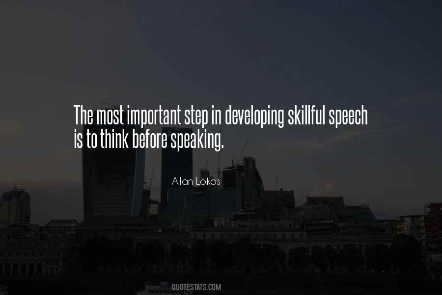 Think Before Speaking Quotes #461324