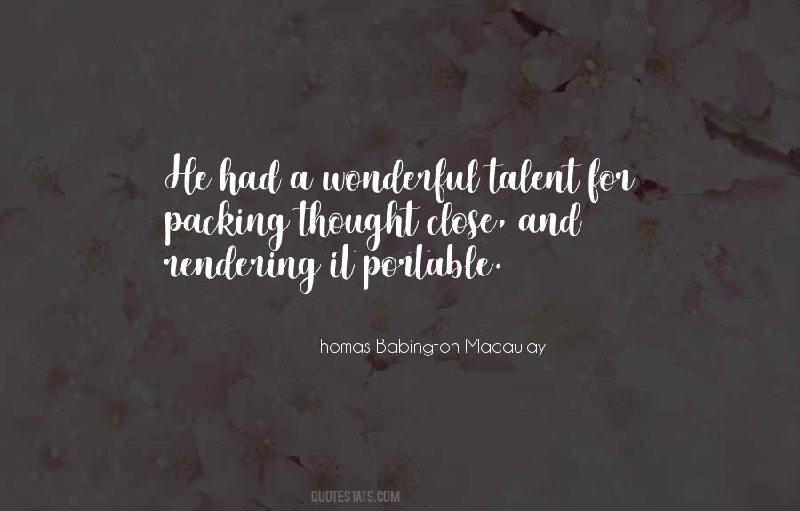 Thomas Babington Quotes #56549