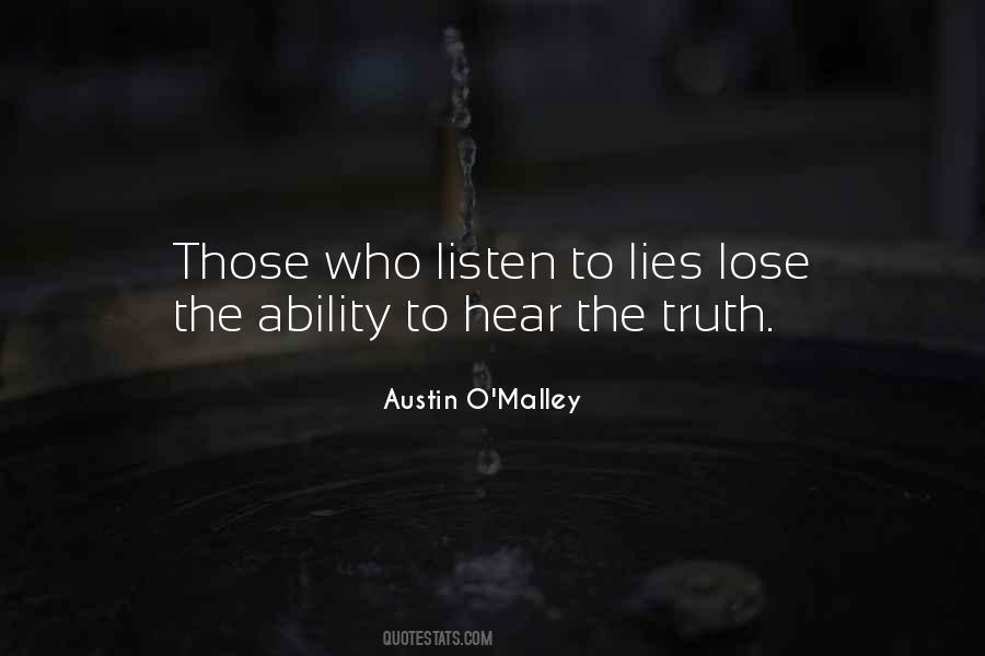 Those Who Listen Quotes #432510