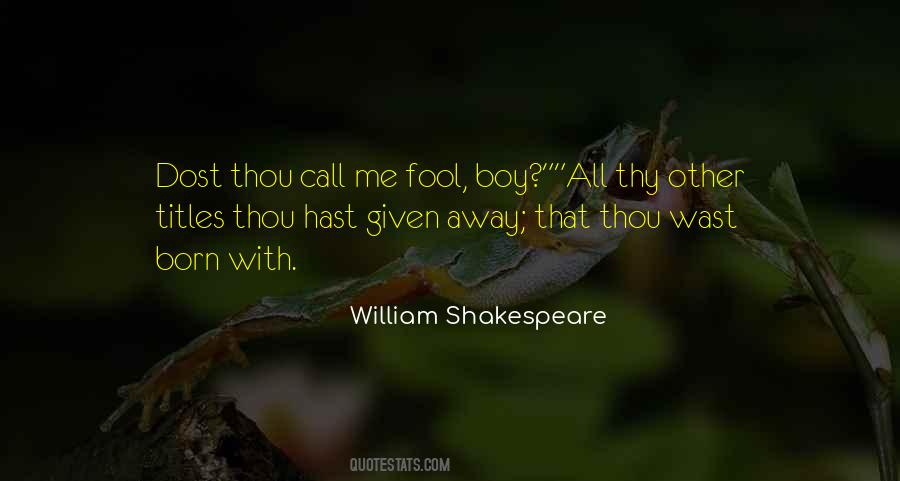 Thou Quotes #1791528