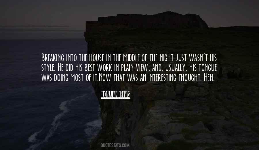 Thought Of The Night Quotes #474864