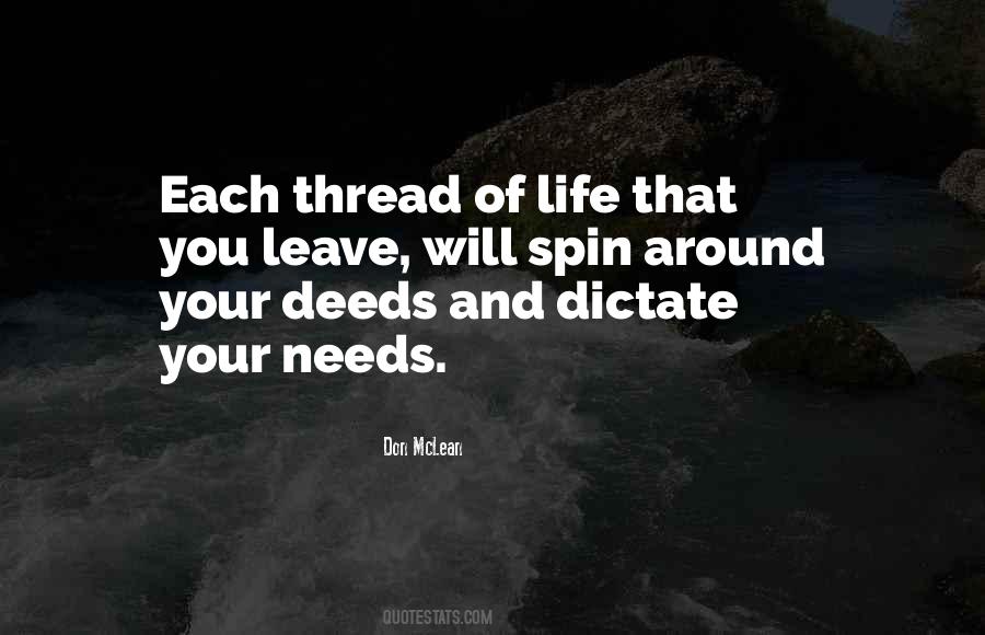 Thread Life Quotes #1145255 Thread Life Quotes #1145255
