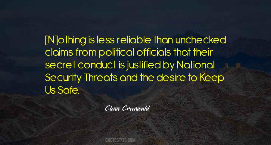 Threats To National Security Quotes #174526