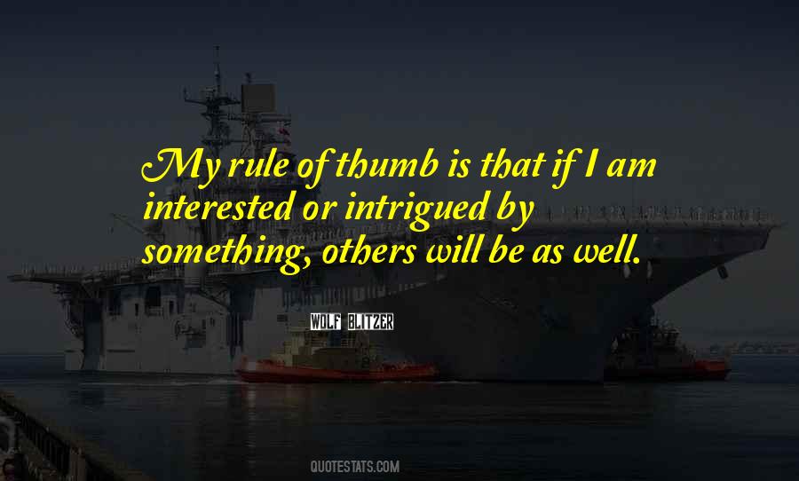 Thumb Rule Quotes #1223692