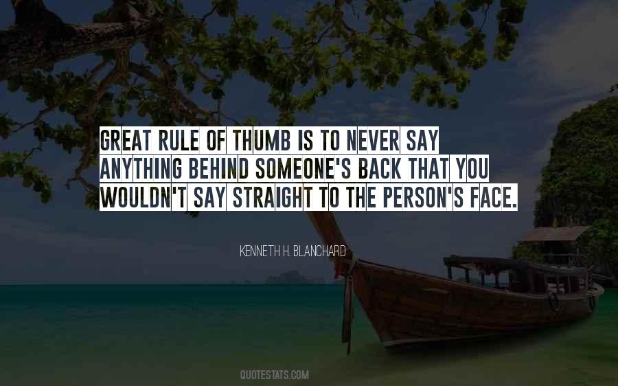 Thumb Rule Quotes #1722573