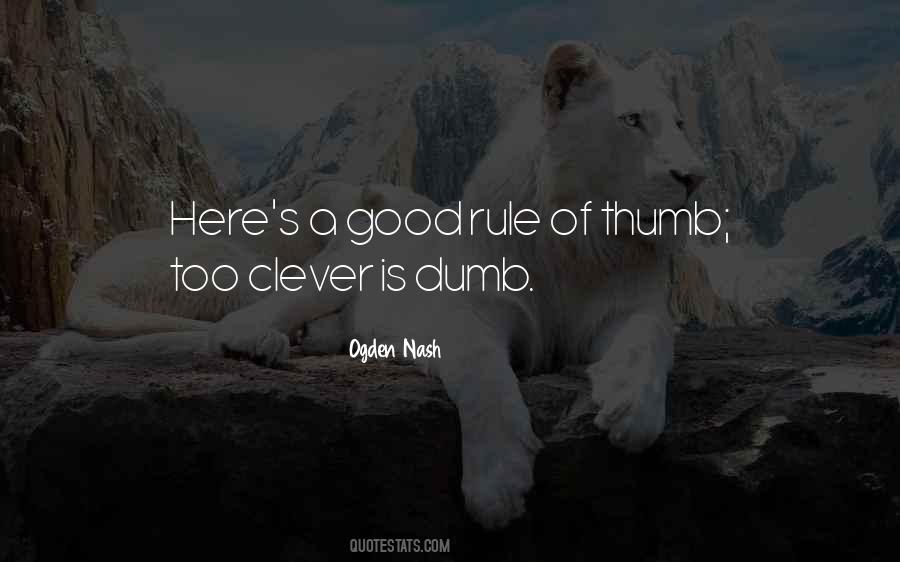 Thumb Rule Quotes #259299