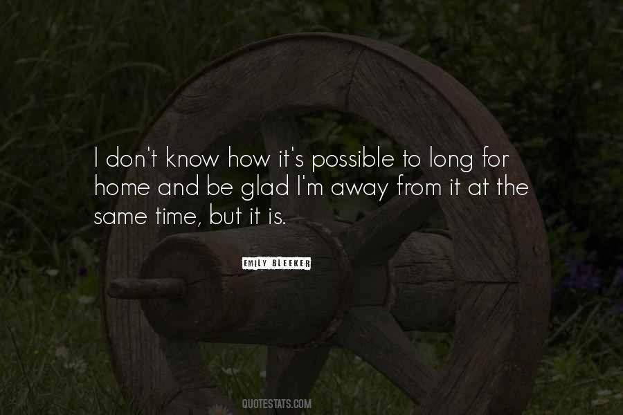 Time Away From Home Quotes #850486