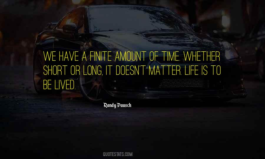 Time Doesn't Matter Quotes #182091