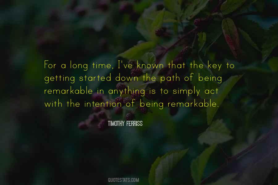 Time Is The Key Quotes #270848