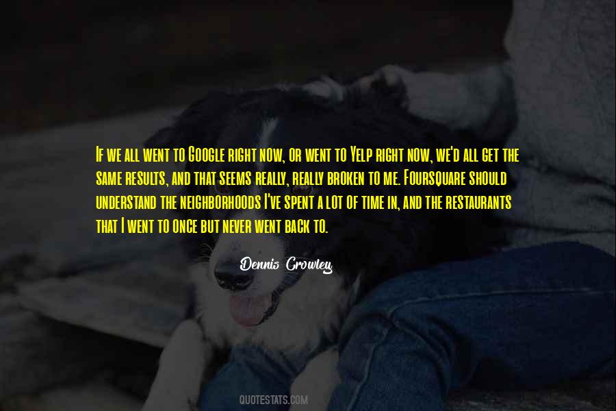 Time Once Gone Never Comes Back Quotes #1804143