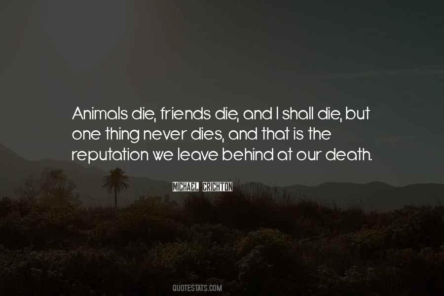 Quotes About Animals Death #1513556