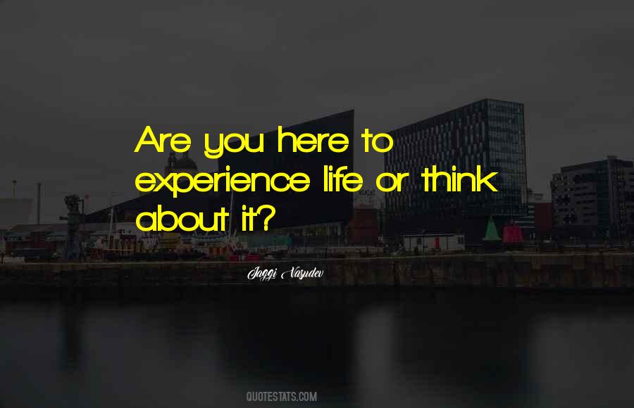 To Experience Life Quotes #1608971