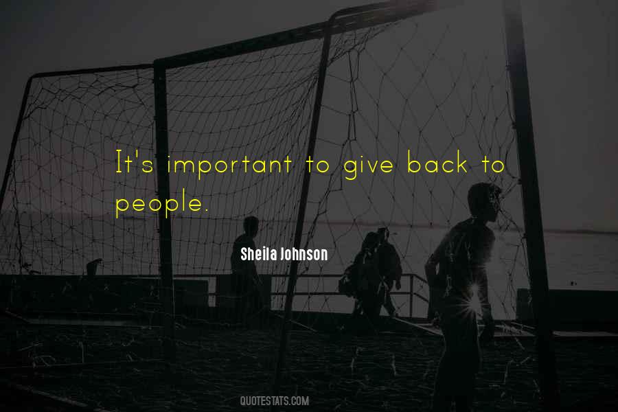 To Give Back Quotes #1225724