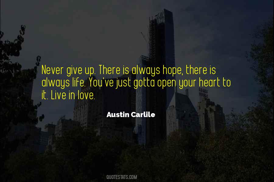 To Give Up Hope Quotes #1009969