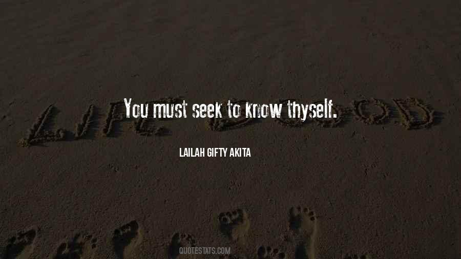 To Know Thyself Quotes #1733228