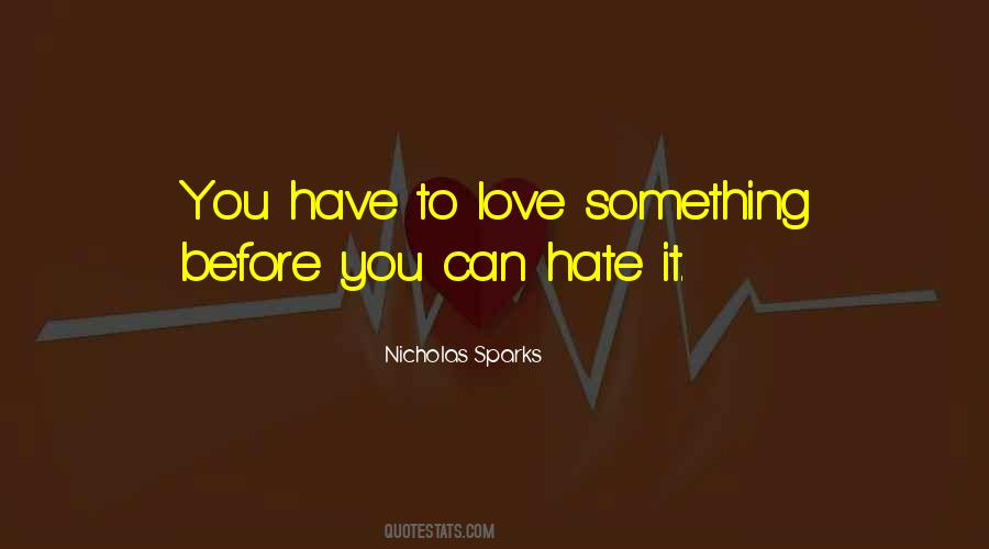 To Love Something Quotes #380957