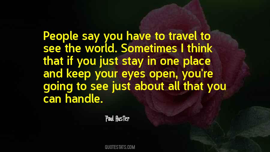 To See The World Quotes #1400103