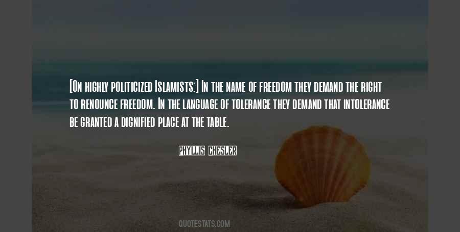 Tolerance Intolerance Quotes #1329673
