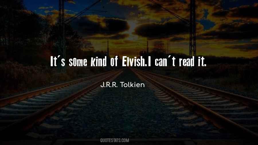 Tolkien Elvish Quotes #1184092