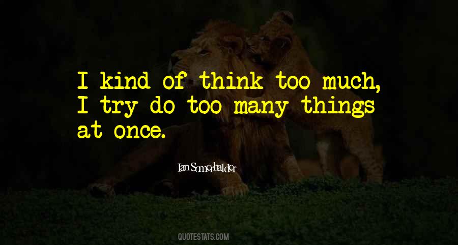 Too Many Things Quotes #926355