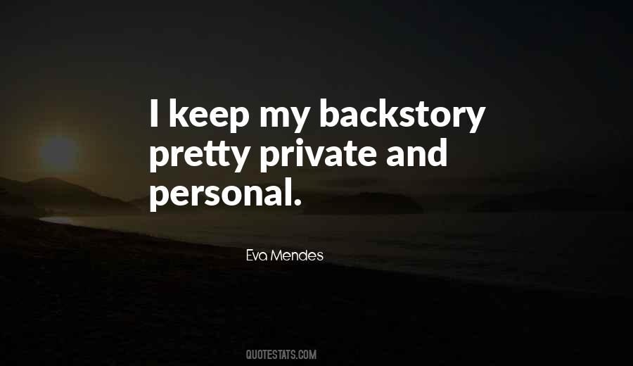 Quotes About Backstory #1330224