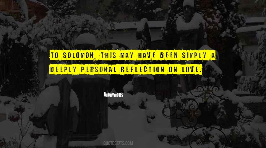 Quotes About Solomon #1775856