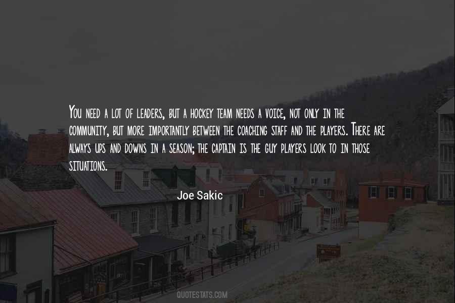 Quotes About Joe Sakic #1216676