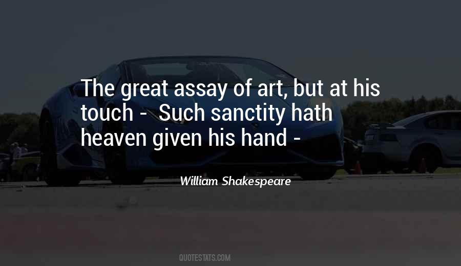 Touch Of His Hand Quotes #298425