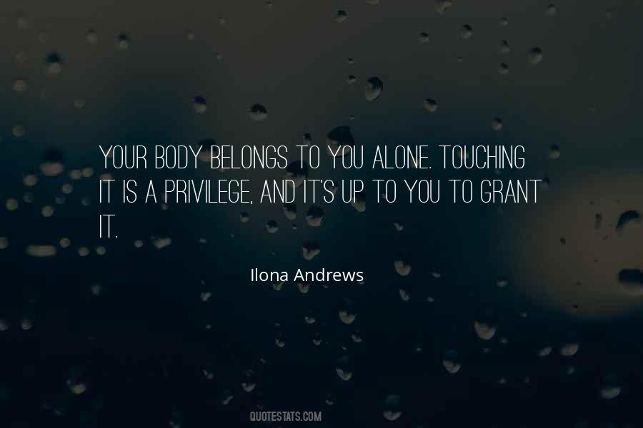 Touching Your Body Quotes #1091068