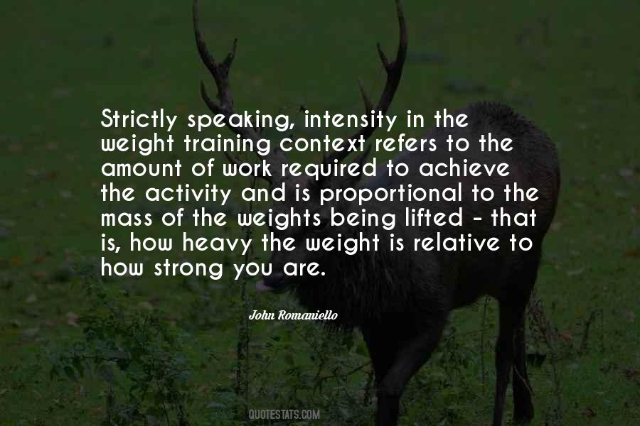 Training Intensity Quotes #524397