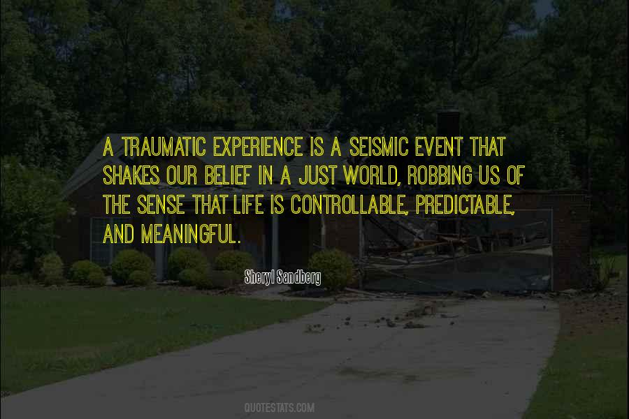 Traumatic Event Quotes #814194