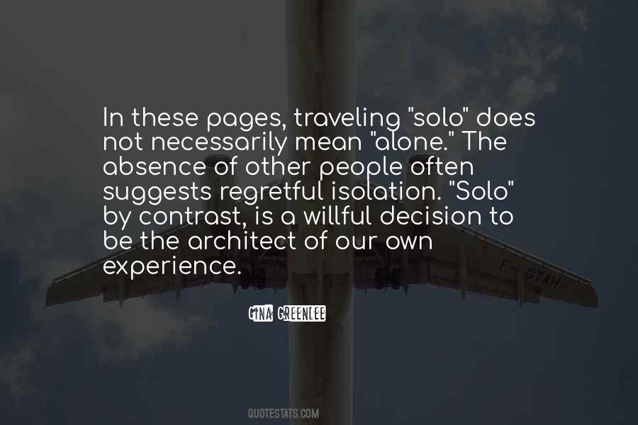 Travel Solo Quotes #425089