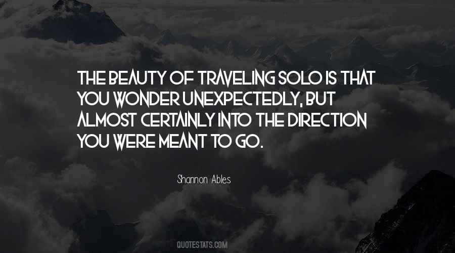 Travel Solo Quotes #710269