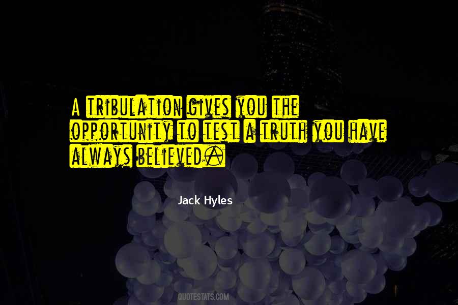 Tribulation Quotes #272056