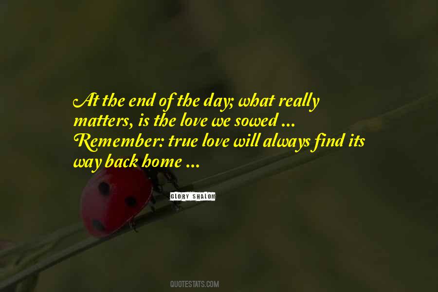 True Love Back Quotes #1131592