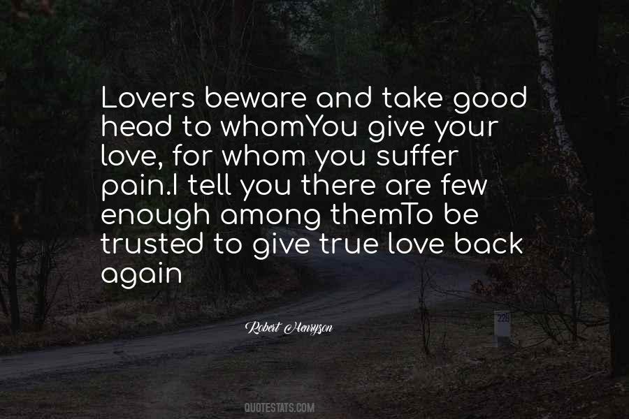 True Love Back Quotes #405241