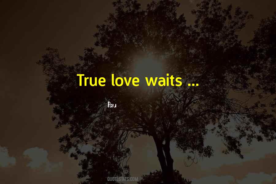True Love Can Waits Quotes #1051878