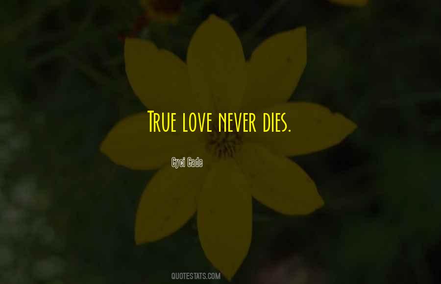 True Love Never Dies Love Quotes #1654818