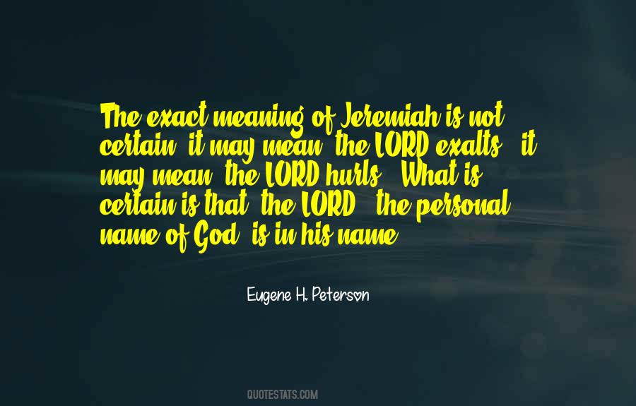 Quotes About Jeremiah #1403729