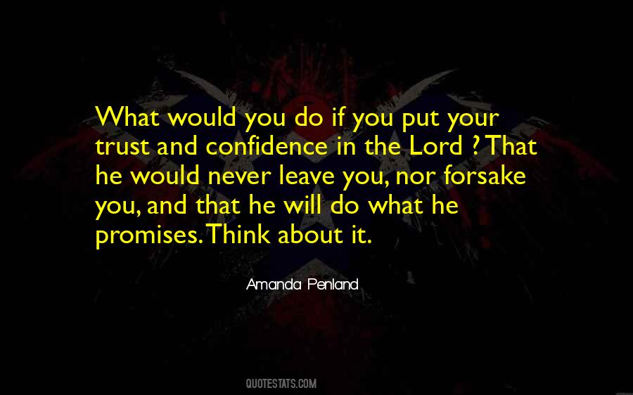 Trust In The Lord Quotes #1351097