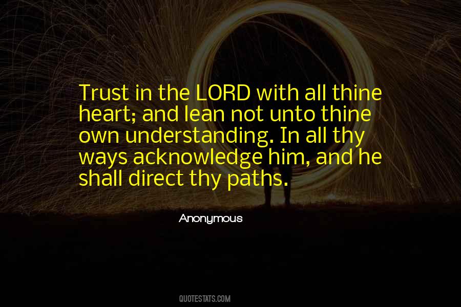 Trust In The Lord Quotes #1684725