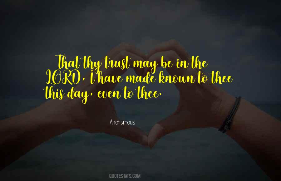 Trust In The Lord Quotes #1692081