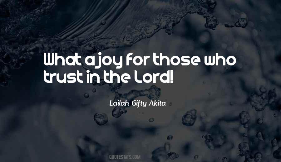 Trust In The Lord Quotes #962806